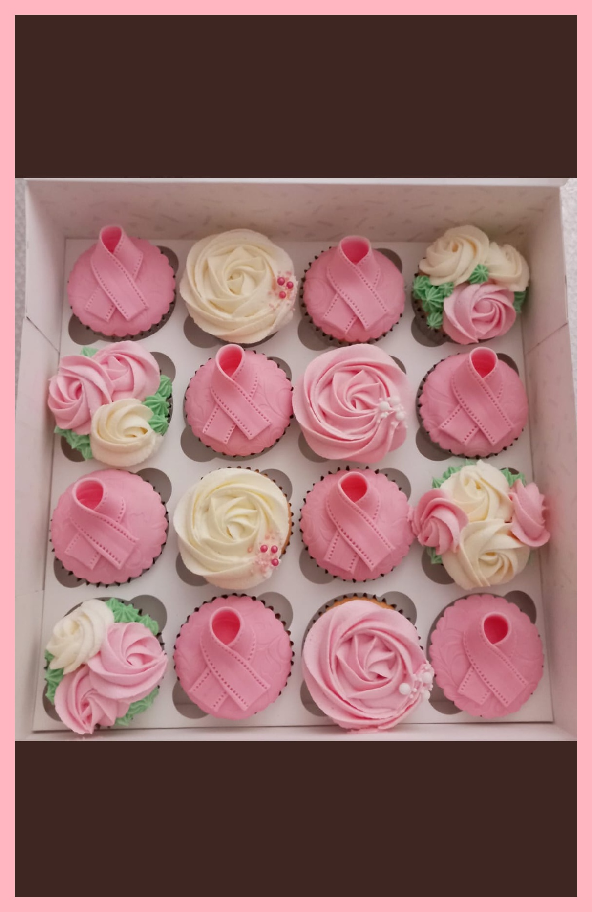 Pink Ribbon Cupcakes